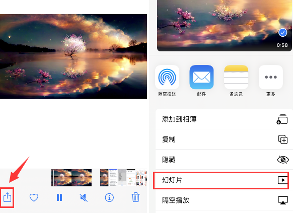 宝山苹果14维修店分享iPhone14相册视频如何循环播放 