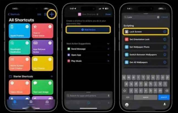宝山苹果14锁屏维修店分享iPhone14升级iOS16.4后如何创建锁屏快捷方式 